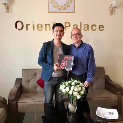 Sergio Bersanetti & Nurali Yuldashev at Orient Palace hotel Tashkent