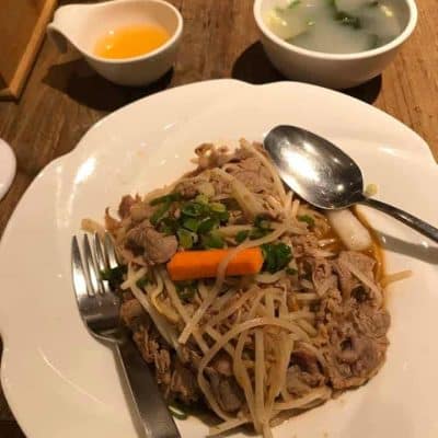 Vietnamese dish (beef and noodles)