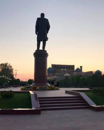 Statue of Islom Karimov Samarkand