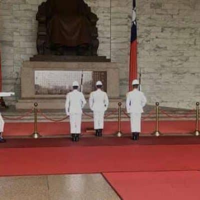 Change of guards at Chiang Kai-shek Memorial Hall Taipei